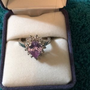 Amethyst colored ring from Diamond Candle